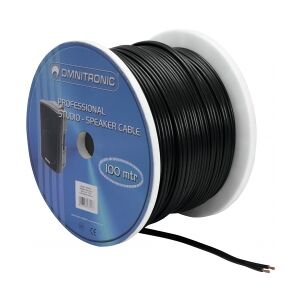 Omnitronic Speaker cable 2x2.5 100m bk TILBUD NU