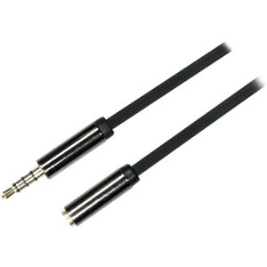 Deltaco 3.5mm Jackstick Headset Extension Kabel - Sort - 0.5m