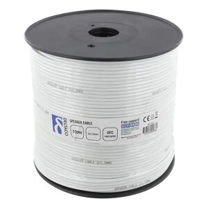 Deltaco Speaker Cable 2x1.5 100m White