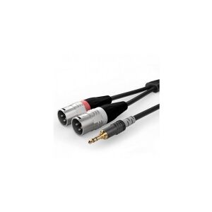 Hicon Sommer Cable HBA-3SM2-0150 Audio Adapterkabel [1x XLR-stik 3-polet - 1x Jackstik 3,5 mm] 1.50 m Sort