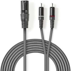 Nedis Xlr Stereokabel Xlr 3 Pin Han - 2 X Rca Han - 3 M