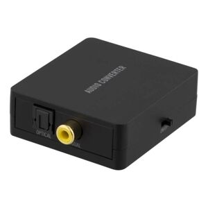 Deltaco audio converter from digital to analog with 3,5mm, black