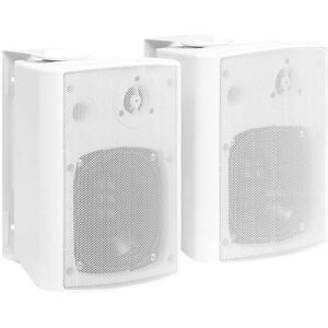 vidaXL Altavoces estéreo de pared 2 uds blanco interior exterior 100 W