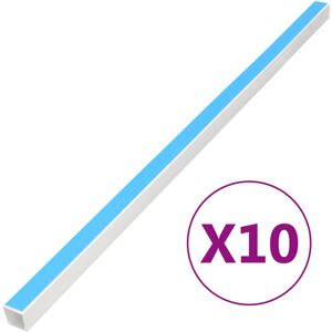 vidaXL Canaletas para cables autoadhesivas PVC 40x40 mm 10 m