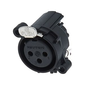 Neutrik NC3 FAH1 Negro con contactos dorados