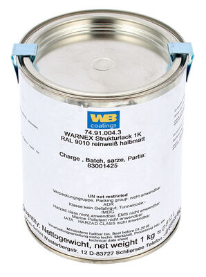 Warnex Structure Paint White 1Kg Blanco Mate