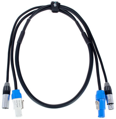 the sssnake PC 1,5 Power Twist/DMX Cable Negro