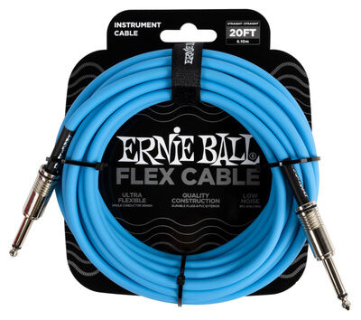 Ernie Ball Flex Cable 20ft Blue EB6417 Azul