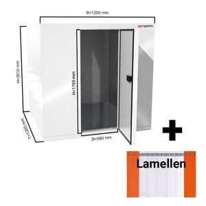 GGM Gastro - Cellule de congelation - 1200x1200mm - 1,6m³ - Lamelles incluses Blanc