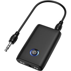 Adaptateur Bluetooth 5.1 pour TV 2 en 1 Émetteur Récepteur avec Prise Jack  3.5mm Transmetteur Bluetooth Aux Autoradio Fonctionne avec Casque Enceinte  Barre de Son Ampli Chaîne HiFi Voiture