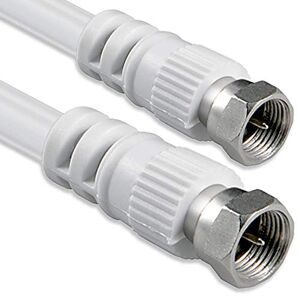 1aTTack.de 1aTTack Câble coaxial/antenne/Satellite Connecteur F Coaxial mâle vers coaxial Femelle 2,5 m Câble Satellite Blanc fiche F vers fiche F 75 DB - Publicité