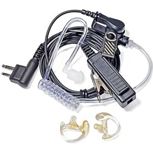 HYS Oreillette de sécurité pour talkie-walkie 2,5 mm 1 broche avec tube  acoustique pour radios bidirectionnelles, émetteur-récepteurs et  microphones