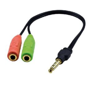 Mcl samar MCL CG-705 câble audio 0,09 m 3,5mm 2 x 3.5mm Noir