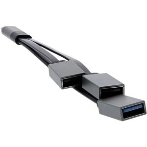 T'nB TCM3USBF changeur de genre de câble USB Type C 3x USB Type A Aluminium, Noir