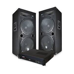 Gemini Set SONORISATION DJ CLUB LSC215 Boomers 38cm + Amplificateur Gemini 4000W + Câblages