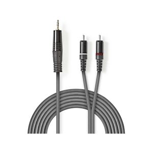 Nedis Câble Audio Stéréo 3,5 Mm Mâle - 2x Rca Mâles 1,5 M Gris Usage Non Intensif Nedis