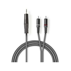 Nedis Câble Audio Stéréo 3,5 Mm Mâle - 2x Rca Mâles 3,0 M Gris Usage Non Intensif Nedis