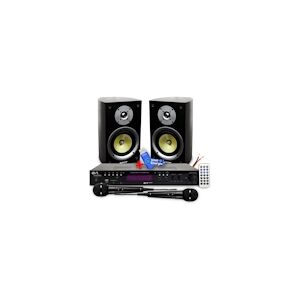 Pack Hifi Karaoké Mash Rubis 5, 2x 50W, Boomer 16cm, Ampli Evidence Acoustics EA-2100, STEREO 2x 50W - USB SD BT FM - 2 Micros