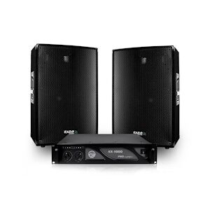 Ibiza Sound Pack SONO DJ enceintes 1200W DISCO12 + Ampli MyDj 1000W + Câbles
