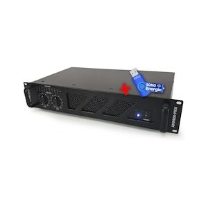 Ibiza Sound AMP800-MKII - IBIZA - Amplificateur de sonorisateur professionnel de 2x600W sorties Speakon+ Clé USB 32G