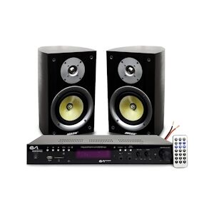 Paire d'enceintes Hifi Mash Rubis 5, 2x 50W, Boomer 16cm, Ampli Evidence Acoustics EA-2100, STEREO/KARAOKE 2x 50W - USB SD BT FM