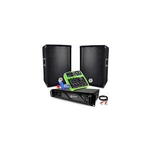 BM Sonic Pack sono 2 enceintes bms08 amplificateur 1000W bms1000 et table de mixage mini4 +clé USB 32Go