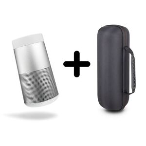 Enceinte bluetooth Bose SoundLink Revolve II sans fil assistants vocaux Gris + Coque de protection rigide Urban Factory Noir pour Bose Revolve 1 et 2 Gris - Publicité