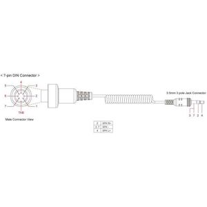 Sena Stereo Jack To 7 Pin Din Cable For 2008 And Later For Kawasaki Canam Spyder And Victoryvision Noir 3.5 mm - Publicité