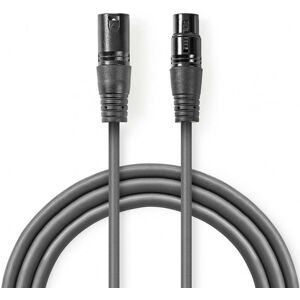 NEDIS Cable Audio XLR 3 Pin Male / 3 Pin Femelle 0.50m