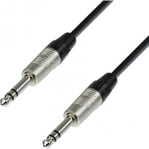 Adam Hall Cables 4 STAR BVV 0900 - Cablede Patch REAN Jack 6,35 mm TRS stereo vers Jack 6,35 mm - Cable RCA