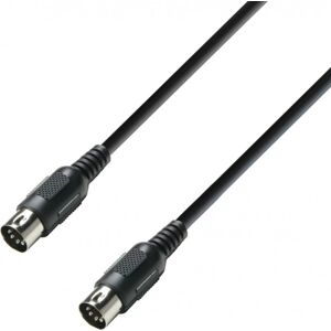 Adam Hall Cables 3 STAR MIDI 0075 BLK - Câble MIDI 0,75 m noir - Câbles DIN