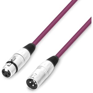 Adam Hall Cables 3 STAR MMF 0100 PUR - Cable microphone XLR femelle vers XLR male 1m violet - Cables pour microphones
