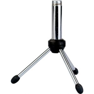 Showgear Desk Microphone Stand - Mini Chrome, 15 cm - Pieds pour microphones