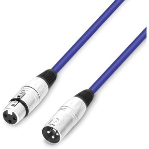 Adam Hall Cables 3 STAR MMF 0050 BL - Cable microphone XLR femelle vers XLR male 0,5 m bleu - Cables pour microphones