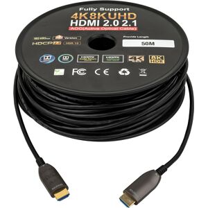 DAP-Audio HDMI 2.0 AOC 4K Fibre Cable 50 m - Plaqué or - Câbles HDMI