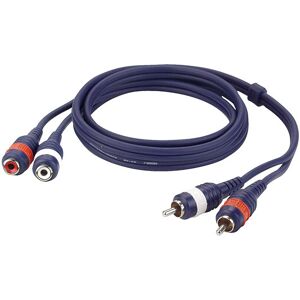 DAP-Audio FL27 - 2 RCA male L/R to 2 RCA female L/R 3 m - Cable RCA