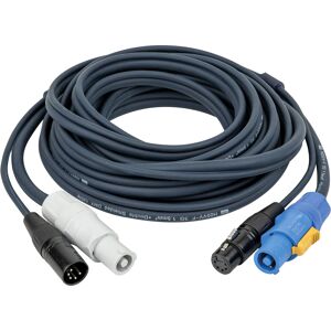 DAP-Audio FP18 Hybrid Cable - powerCON & 5-pin XLR - DMX / Power DMX et alimentation - 3 m - Câbles hybrides