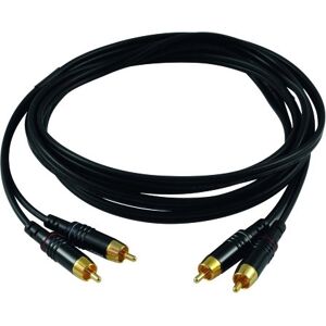 SOMMER CABLE Cable RCA 2x2 1m bk Hicon - Cable RCA