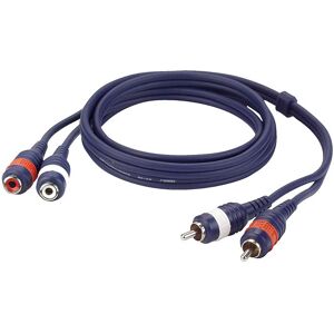 DAP-Audio FL27 - 2 RCA male L/R to 2 RCA female L/R 6 m - Cable RCA