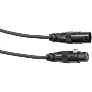 EUROLITE Câble DMX XLR 5pin 1m bk - Câbles XLR 5 pol