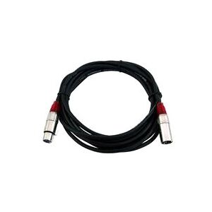 OMNITRONIC câble XLR 3pin 7.5m bk/rd - Câbles DMX