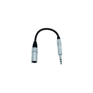 OMNITRONIC Câble adaptateur XLR(M)/Jack stéréo 0.2m bk - Câbles Adaptateurs