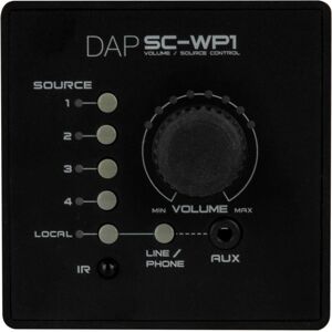 DAP-Audio SC-WP1 Panneau mural de commande à distance pour le sélecteur de source DAP SC-5.2 - Interrupteur et régulateurs