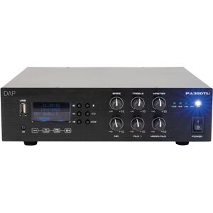 DAP-Audio PA-380TU 80 W 100 V Amplifier Bluetooth 5.0, USB, microphone (jack 6,3 mm), AUX (RCA) et - Amplificateurs de puissance ELA 100 V