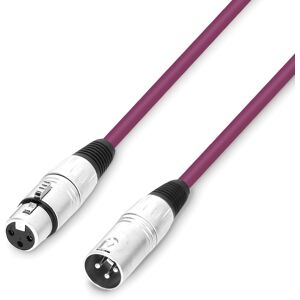 Adam Hall Cables 3 STAR MMF 0050 PUR - Cable microphone XLR femelle vers XLR male 0,5m violet - Cables pour microphones