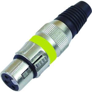 Omnitronic XLR-socket short,yellow,3-pin,metal - Connecteur XLR 3 pol.