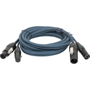 DAP-Audio FP-14 Hybrid Cable - powerCON TRUE1 & 5-pin XLR - DMX / Power DMX et alimentation - 3 m - Câbles hybrides