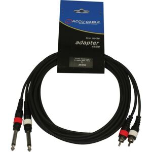 Accu Cable AC-2R-2J6M/3 2x RCA m to 2x 6,3 jack mon - Cables Adaptateurs