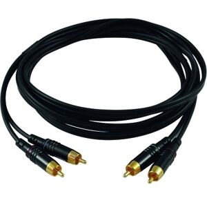 SOMMER CABLE Cable RCA 2x2 3m bk Hicon - Cable RCA