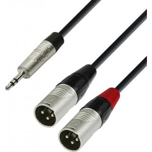 Adam Hall Cables 4 STAR YWMM 0180 - Câble Audio REAN Mini-Jack 3,5 mm stéréo vers 2 x XLR mâle - Câbles Adaptateurs